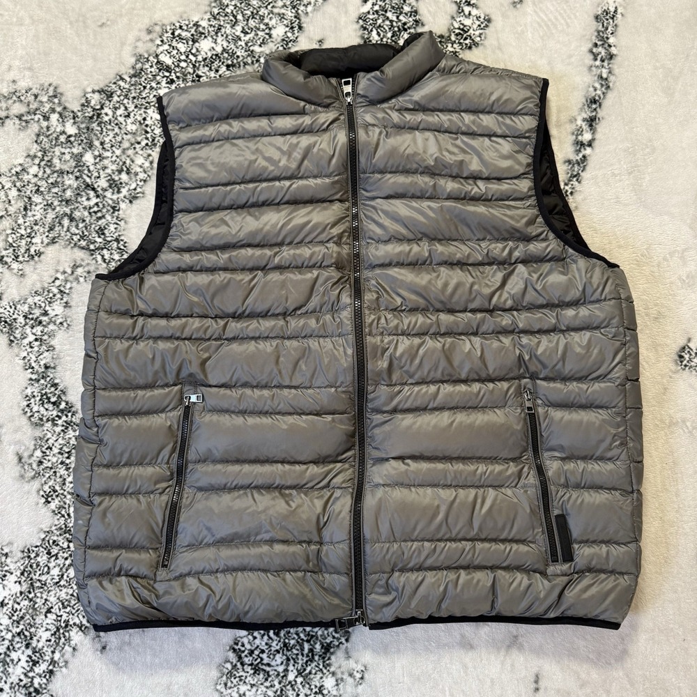 Michael Kors Vest Mens Size XXL Gray Puffer Lightweight Down Weather Engineered